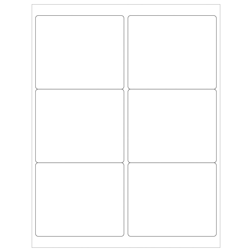 Tape Logic Removable Laser Labels, LL266, Rectangle, 4in x 3 3/8in, White, Case Of 600 MPN:LL266