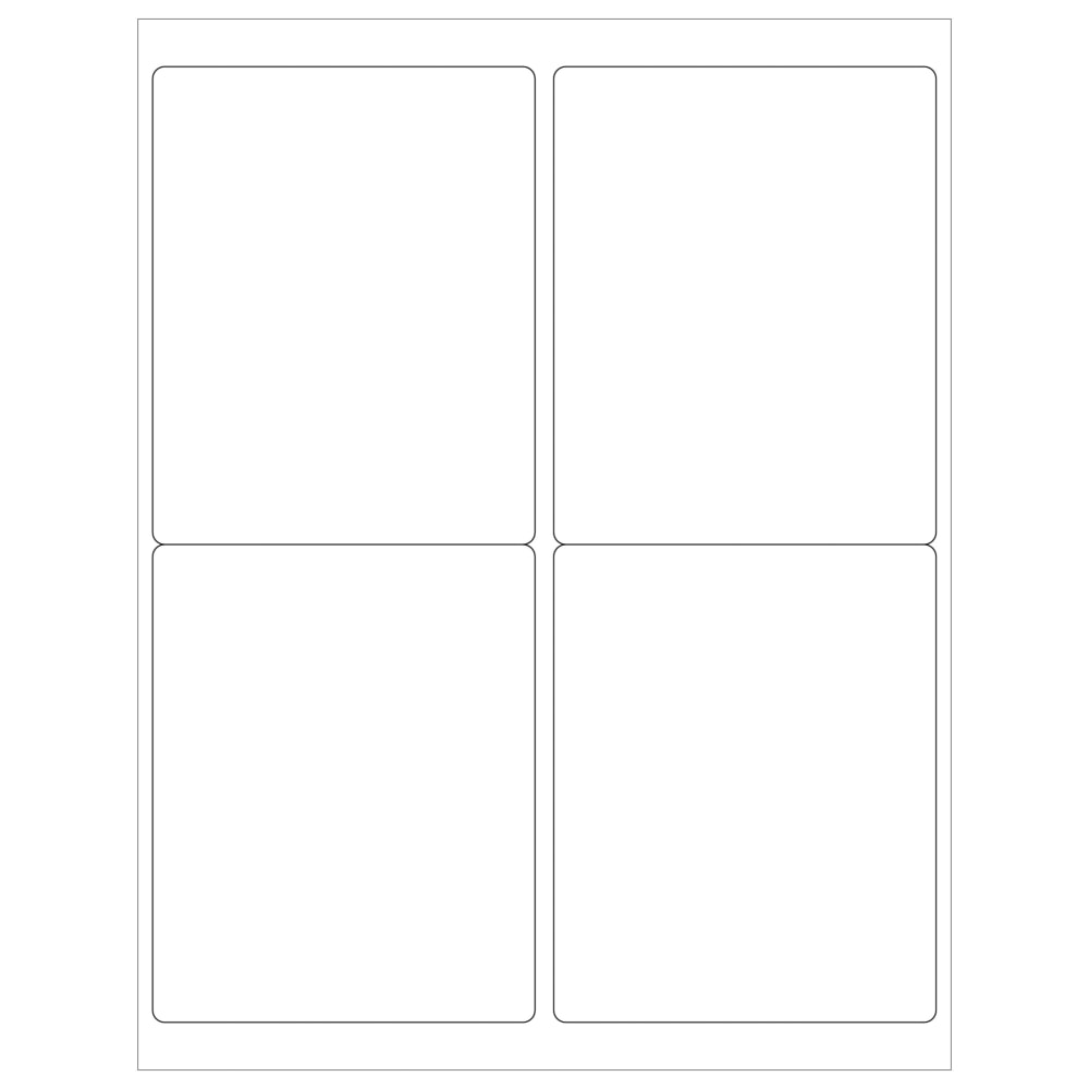 Tape Logic Removable Laser Labels, LL267, Rectangle, 4in x 5in, White, Case Of 400 MPN:LL267