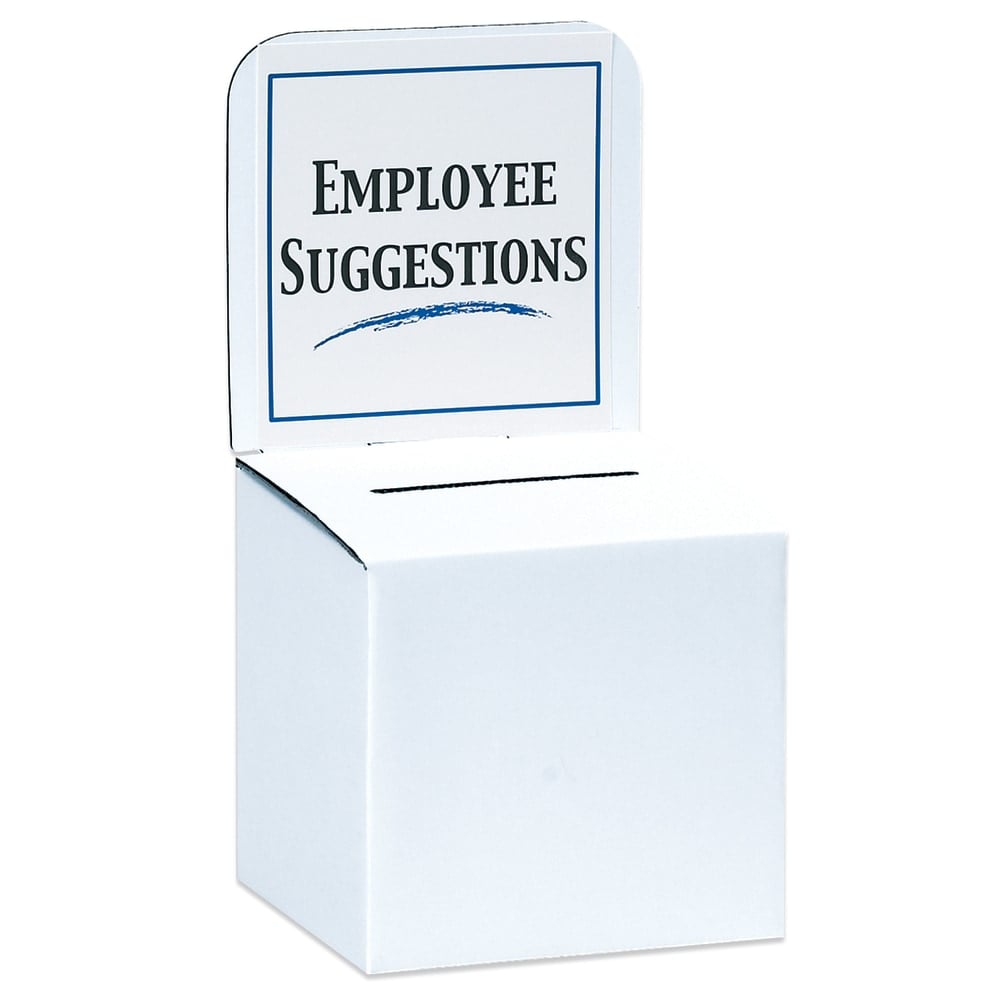 B O X Packaging Ballot Boxes, 10in x 10in x 9/10in, White, Pack Of 10 MPN:MBALLOT