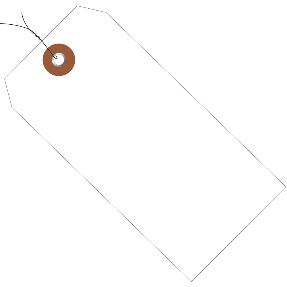 Partners Brand Prewired Plastic Shipping Tags, 6 1/4in x 3 1/8in, White, Case Of 100 MPN:G26057W