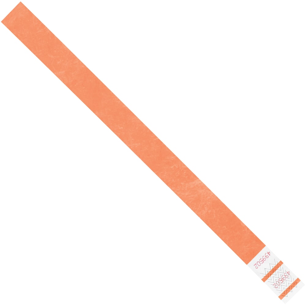 Tyvek Wristbands, 3/4in x 10in, Orange, Case Of 500 MPN:WR101OR