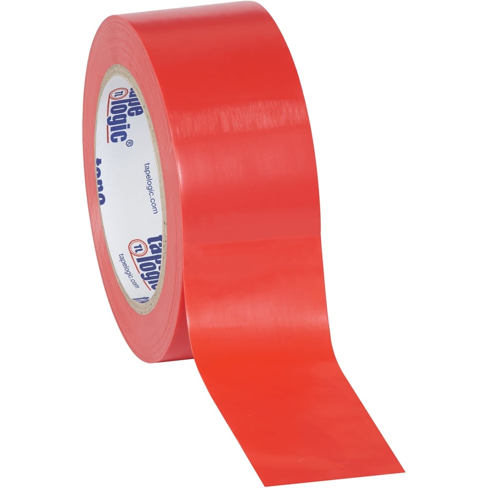 BOX Packaging Solid Vinyl Safety Tape, 3in Core, 2in x 36 Yd., Red, Case Of 3 MPN:T92363PKR
