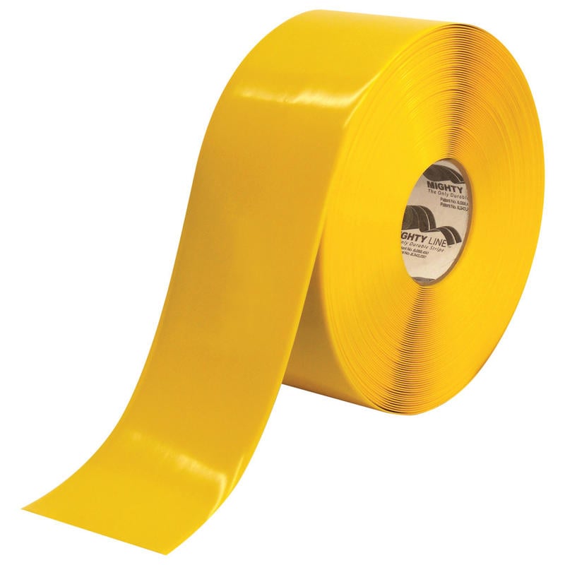 Mighty Line Deluxe Safety Tape, 4in x 100ft, Yellow MPN:T94100Y