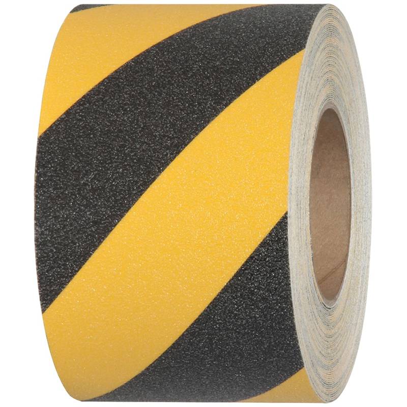 Tape Logic Heavy-Duty Antislip Tape, 3in Core, 2in x 60ft, Black/Yellow MPN:T96760BY