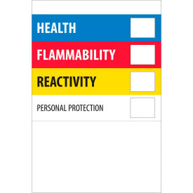 Tape Logic® Regulated Labels ''Health Flammability Reactivity'' 4