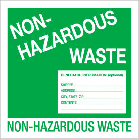 Tape Logic® Non-Hazardous Labels ''Non-Hazardous Waste''6