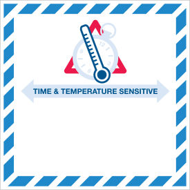Tape Logic® D.O.T. Hazard Labels ''Time And Temperature...'' 4-1/4