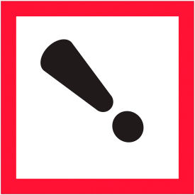 Tape Logic® Pictogram Exclamation Mark Labels 2