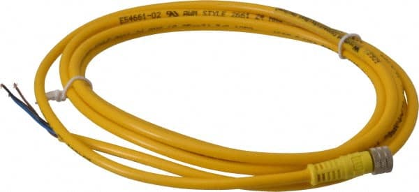 4 Amp, M8 Female Straight to Pigtail Cordset Sensor and Receptacle MPN:403000A10M020