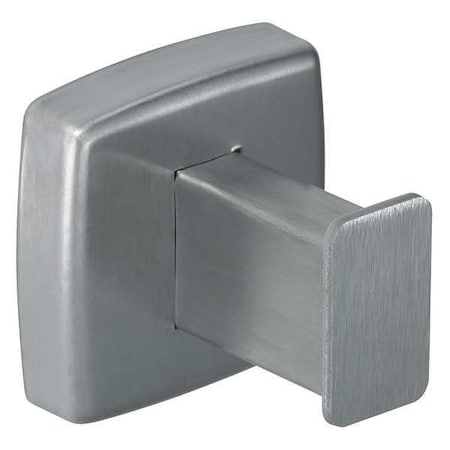 Bathroom Hook, Surface Mount, 2 in H, 2 in W, 2 in D, 1 Hook, Stainless Steel, Satin Finish MPN:9114-000000