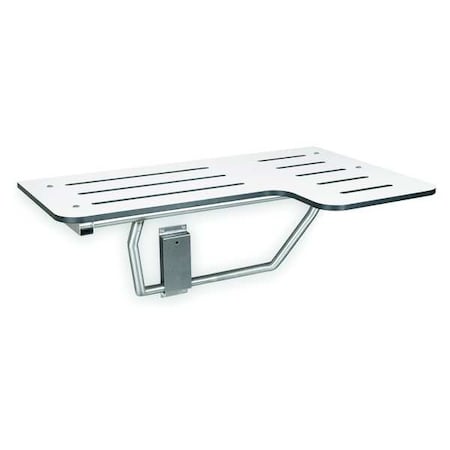 Reversible, Hinged ADA Wall Mounted Shower Seat, Phenolic, matte MPN:9569-000000