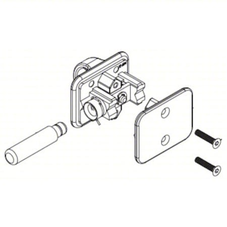 Latch Assembly, Zinc, Bright MPN:HDWT-T290