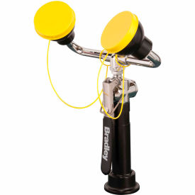 Bradley® S19-465EFW Eye/Face Wash 8' Hose Long Angled Dual Head W/Deck Mount S19-465EFW