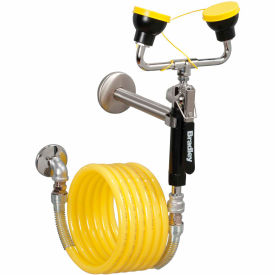 Bradley® S1944011ABC Eye/Face Wash 12' Hand-Held Hose Dual Head W/Squeeze Valve S1944011ABC
