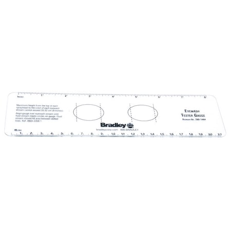 Eyewash Tester Gauge, Plastic, Clear, For Use With, Eyewash, Shower with Eyewash MPN:269-1444GR