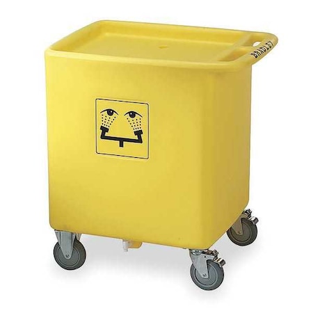 Eyewash Station Waste Container, Polyethylene, Yellow, For Use With, Eyewash Station MPN:S19-399
