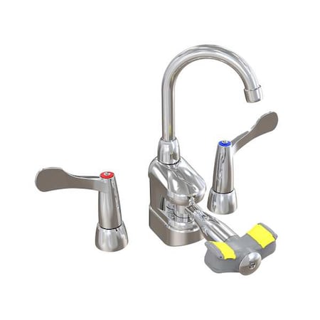 Plumbed Eyewash, Brass, Silver, For Use With, Emergency Eyewash MPN:S19-500W