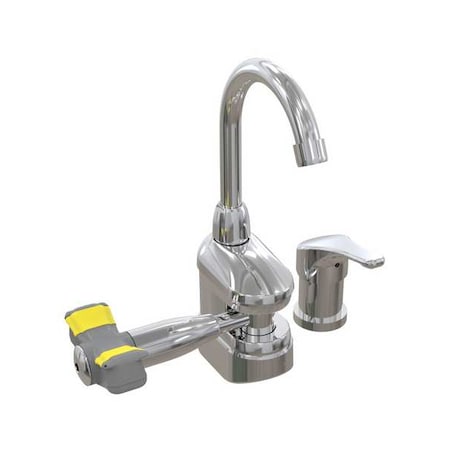 Plumbed Eyewash, Brass, Silver, For Use With, Emergency Eyewash MPN:S19-505M