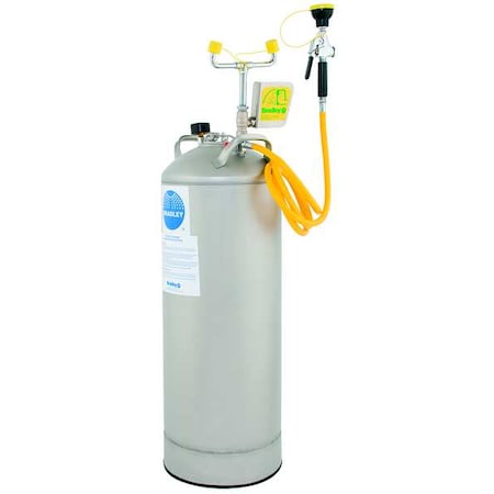 Portable Eyewash, Pressurized, 15 gal Tank Capacity, Portable, 34 in H., 12 in W MPN:S19-788