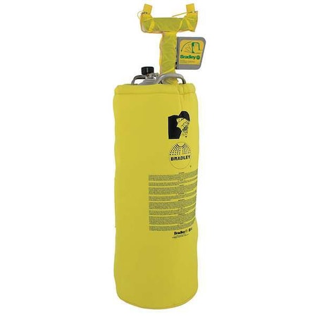 Heated Eyewash Station, Pressurized, 15 gal Tank Capacity, Portable, 44 in H., 16-1/2