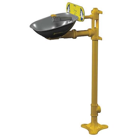 Plumbed Eyewash, Floor Mount, Plumbed, 41 1/2 in H., 15 1/2 in W MPN:S19214B