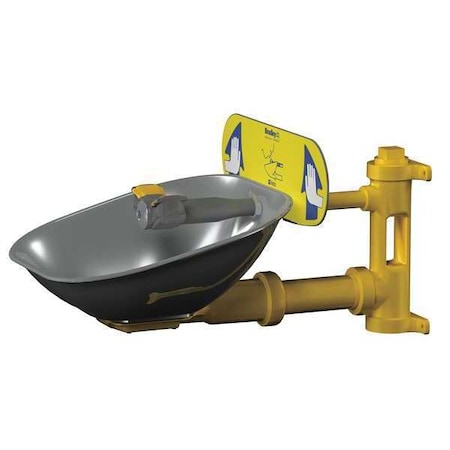 Plumbed Eyewash, Wall Mount, Plumbed, 14 2/3 in H., 15 11/12 in W MPN:S19224B