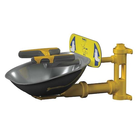 Plumbed Eyewash, Wall Mount, Plumbed, 14 2/3 in H., 15 1/2 in W MPN:S19224T