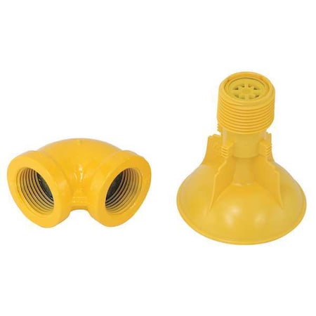 Shower Head, Plastic, Yellow, For Use With, Safety Shower MPN:S24-194