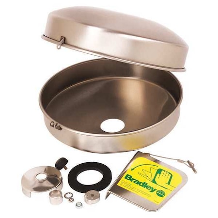Retrofit Dust Cover w/Bowl, Stainless Steel, Silver, For Use With, Eyewash MPN:S45-2396