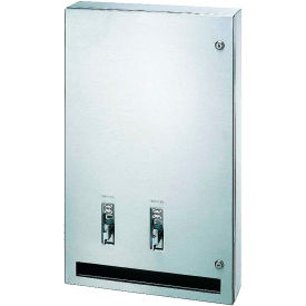 Bradley Corporation Napkin & Tampon Vendor Recessed 18 Napkins/28 Tampons - 407-450000 407-450000