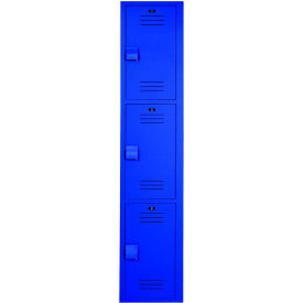 Bradley® 3-Tier 3 Door Wardrobe Locker w/Padlock Hasp 12