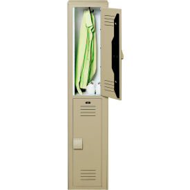 Bradley® 2-Tier 2 Door Wardrobe Locker w/ Padlock Hasp 12