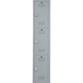 Bradley® 3-Tier 3 Door Wardrobe Locker w/ Padlock Hasp 12