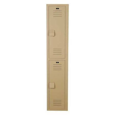 Wardrobe Locker, 12 in W, 18 in D, 72 in H, (1) Wide, (2) Tier, Beige MPN:LK1218722HV-202