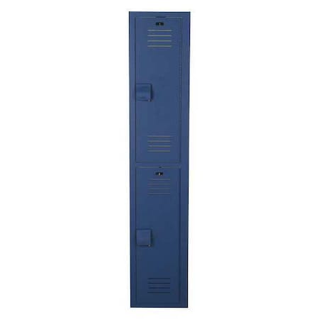 Wardrobe Locker, 12 in W, 18 in D, 72 in H, (1) Wide, (2) Tier, Deep Blue MPN:LK1218722HV-203