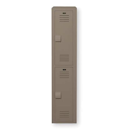 Wardrobe Locker, 12 in W, 18 in D, 72 in H, (1) Wide, (2) Tier, Toffee MPN:LK1218722HV-247