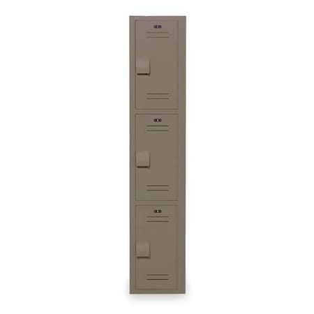 Wardrobe Locker, 12 in W, 18 in D, 72 in H, (1) Wide, (3) Tier, Toffee MPN:LK1218723HV-247