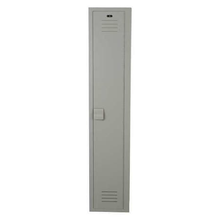 Wardrobe Locker, 15 in W, 18 in D, 72 in H, (1) Tier, (1) Wide, Gray MPN:LK1518721HV-200