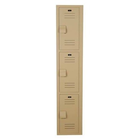 Wardrobe Locker, 15 in W, 18 in D, 72 in H, (1) Wide, (3) Tier, Beige MPN:LK1518723HV-202