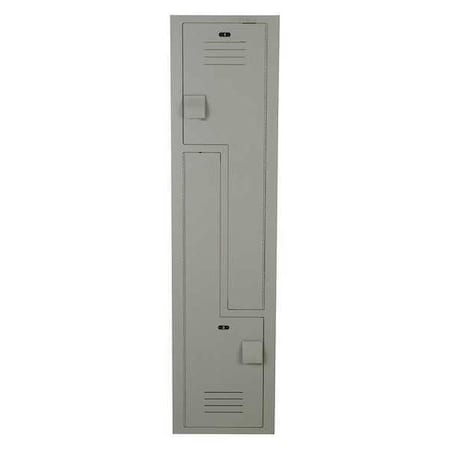 Wardrobe Z Locker, 18 in W, 18 in D, 60 in H, (1) Wide, (2) Tier, Gray MPN:LK181860ZHV-200