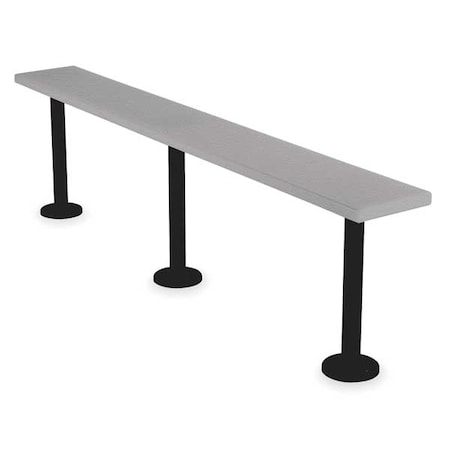 Pedestal Bench, W9 1/2, D 36, H 18 1/2, Gray MPN:PED9536-200