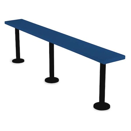 Pedestal Bench, W 9 1/2, D36, H 18 1/2, Blue MPN:PED9536-203