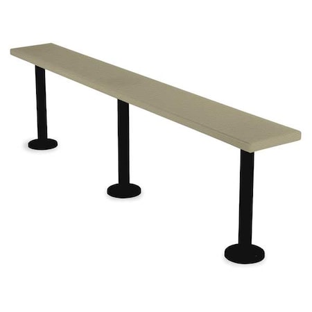 Pedestal Bench, W9 1/2, D72, H 18 1/2, Beige MPN:PED9572-202