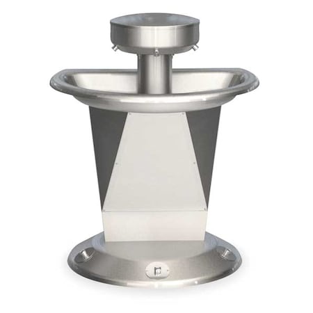 Sentry Wash Station, Semi-Circular, 3 Person, Foot Control, Off-Line Vent, Floor Mount MPN:S93-627