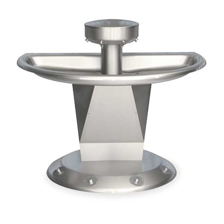 Sentry Wash Station, Semi-Circular, 4 Person, Foot Control, Central Drain, Floor Mount MPN:S93-632