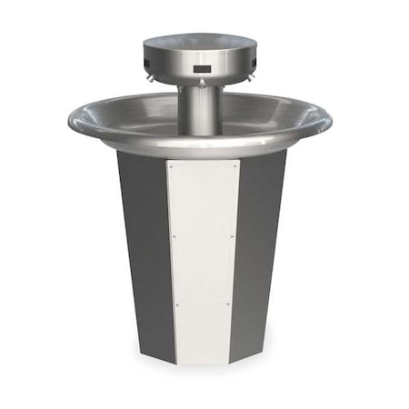 Sentry Wash Station, Circular, 5 Person, Infrared Sensor, Central Drain, Floor Mount MPN:S93-638