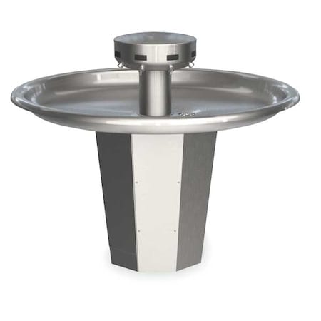 Sentry Wash Station, Circular, 6 Person, Infrared Sensor, Central Drain, Floor Mount MPN:S93-641