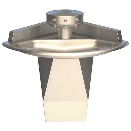 Sentry Wash Station, Corner, 3 Person, Foot Control, Wall Mount MPN:S93-651