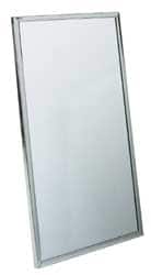 24 Inch Wide x 36 Inch High, Theft Resistant Rectangular Glass Washroom Mirror MPN:780-024360