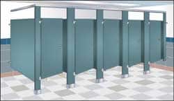 1 Steel In-Corner Washroom Partition Compartment MPN:IC13660-ALM